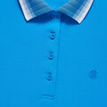 PLEATED COLLAR SILKY TECH NYLON SLEEVELESS POLO image number 6