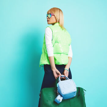 CIRCLE G'S COATED NYLON QUILTED PUFFER VEST
