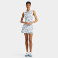 PHOTO FLORAL SILKY TECH NYLON SLEEVELESS POLO image number 4
