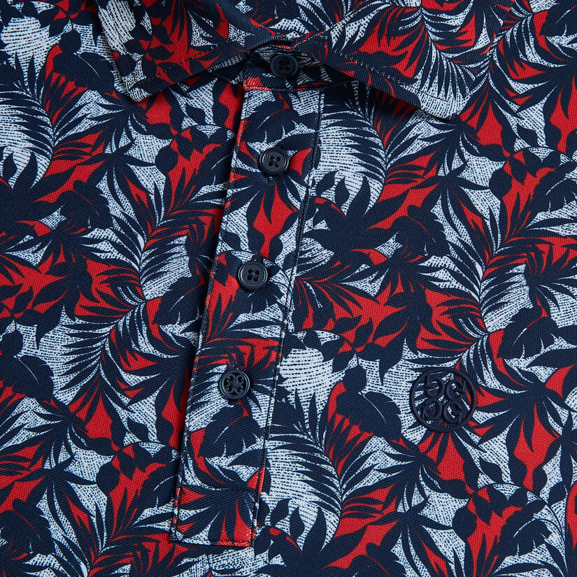 PALM FRONDS TECH PIQUÉ SLIM FIT POLO image number 6