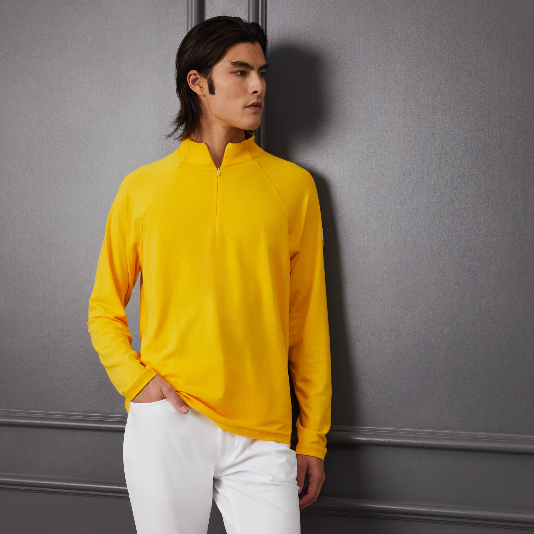 LUXE STAPLE QUARTER ZIP MID LAYER – G/FORE