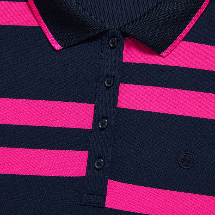 OFFSET STRIPE TECH PIQUÉ SLEEVELESS POLO image number 6