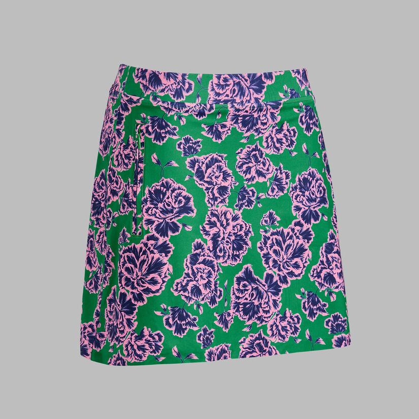STAMPED FLORAL TECH JERSEY SKORT image number 1
