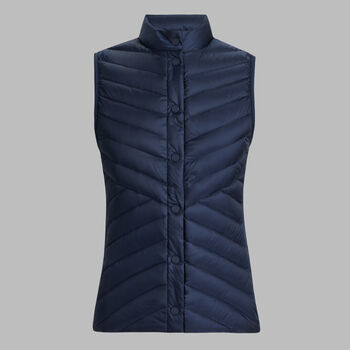 V-DOWN QUILTED STRETCH TECH INTERLOCK VEST