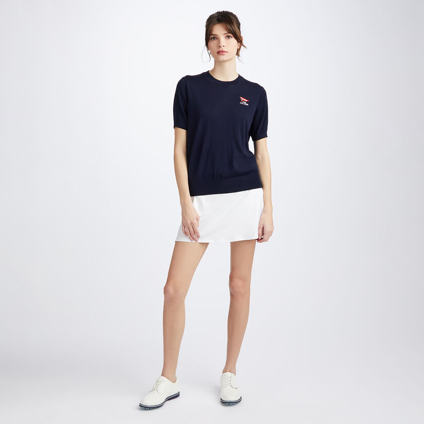 LIMITED EDITION U.S. OPEN MERINO WOOL EASY CARE SHORT SLEEVE SWEATER image number 4