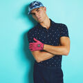 SKULL & T'S ICE NYLON MODERN SPREAD COLLAR POLO image number 2