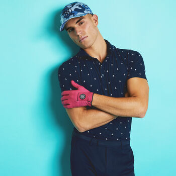 SKULL & T'S ICE NYLON MODERN SPREAD COLLAR POLO
