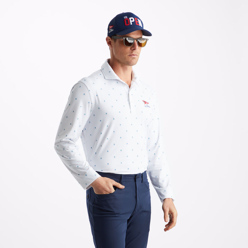 LIMITED EDITION U.S. OPEN SKULL & T'S LONG SLEEVE ICE NYLON SLIM FIT SUN SHIRT image number 2