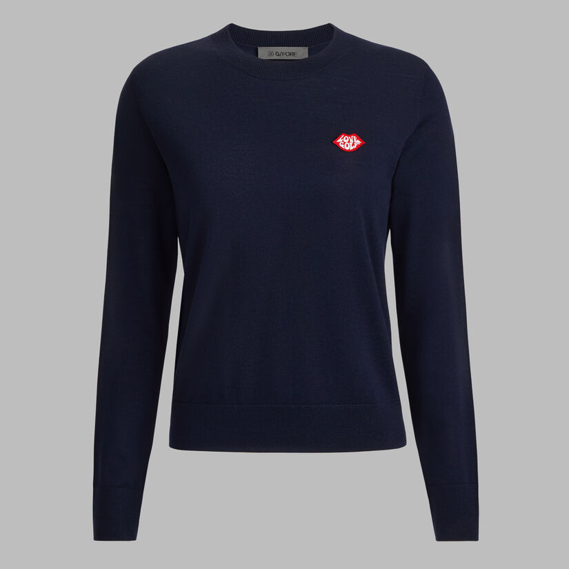 LOVE GOLF MERINO WOOL CREWNECK SWEATER image number 1