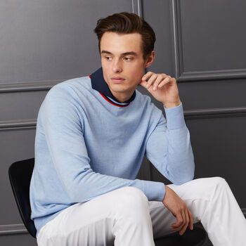 MERINO WOOL SLIM FIT CREWNECK SWEATER