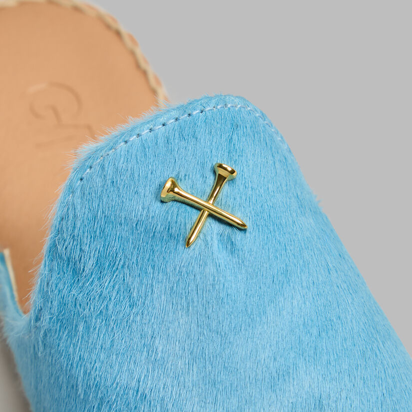 WOMEN'S METAL TEES PONY HAIR ESPADRILLE image number 2