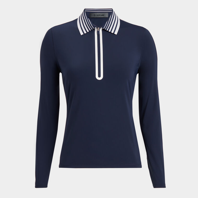 FEATHERWEIGHT SILKY TECH NYLON QUARTER ZIP POLO | WOMEN'S POLO SHIRTS ...
