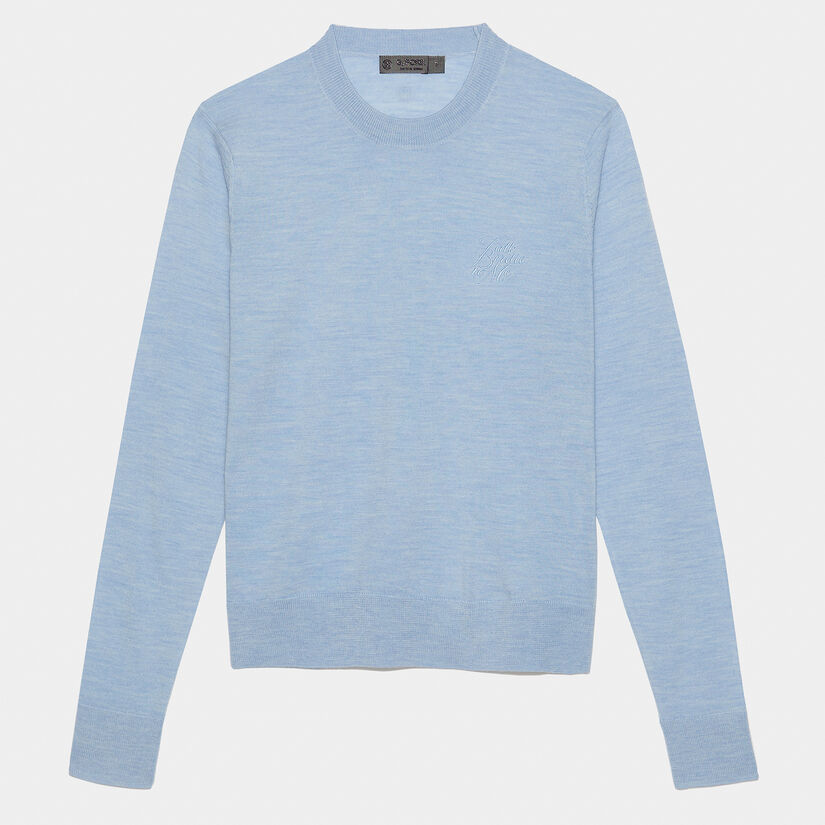 TALK BIRDIE TO ME MERINO WOOL CREWNECK SWEATER image number 1