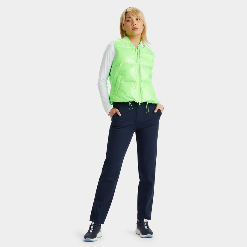 CIRCLE G'S COATED NYLON QUILTED PUFFER VEST image number 4