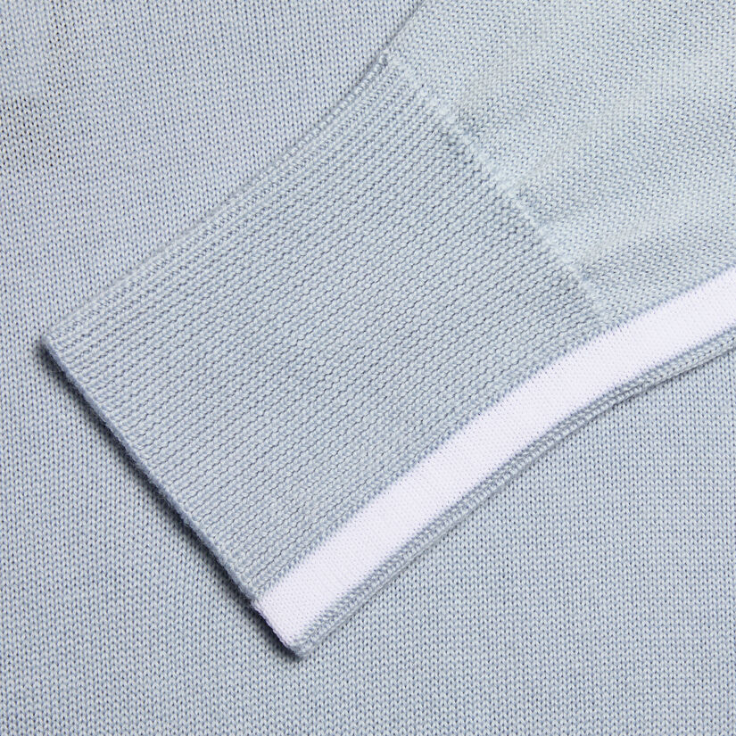 MERINO WOOL CONTRAST STRIPE TURTLENECK SWEATER image number 5