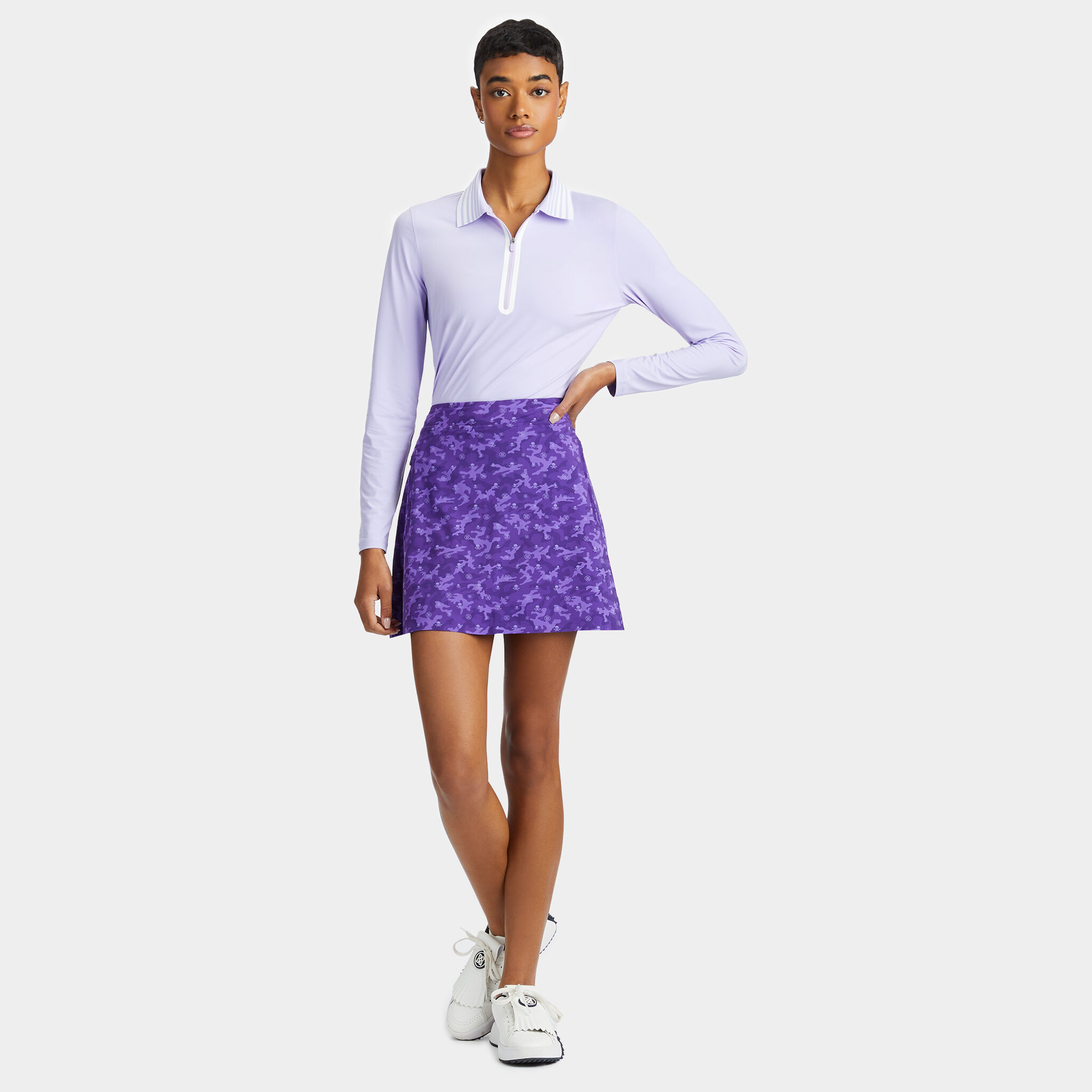 FEATHERWEIGHT SILKY TECH NYLON QUARTER ZIP POLO | WOMEN'S POLO SHIRTS |  G/FORE