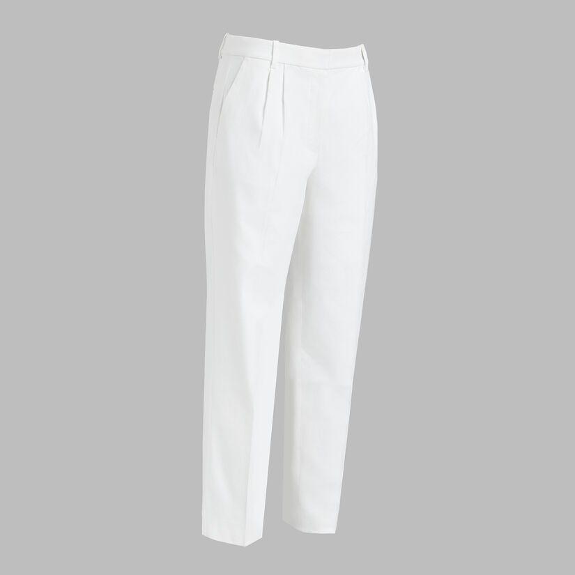 LTD RELEASE LINEN CROPPED PLEATED TROUSER image number 1