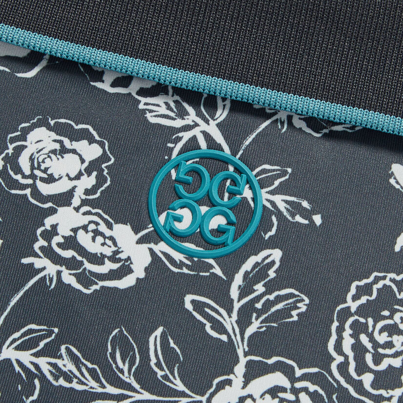 PEONY SKETCH BANDED SLEEVE TECH JERSEY POLO image number 6