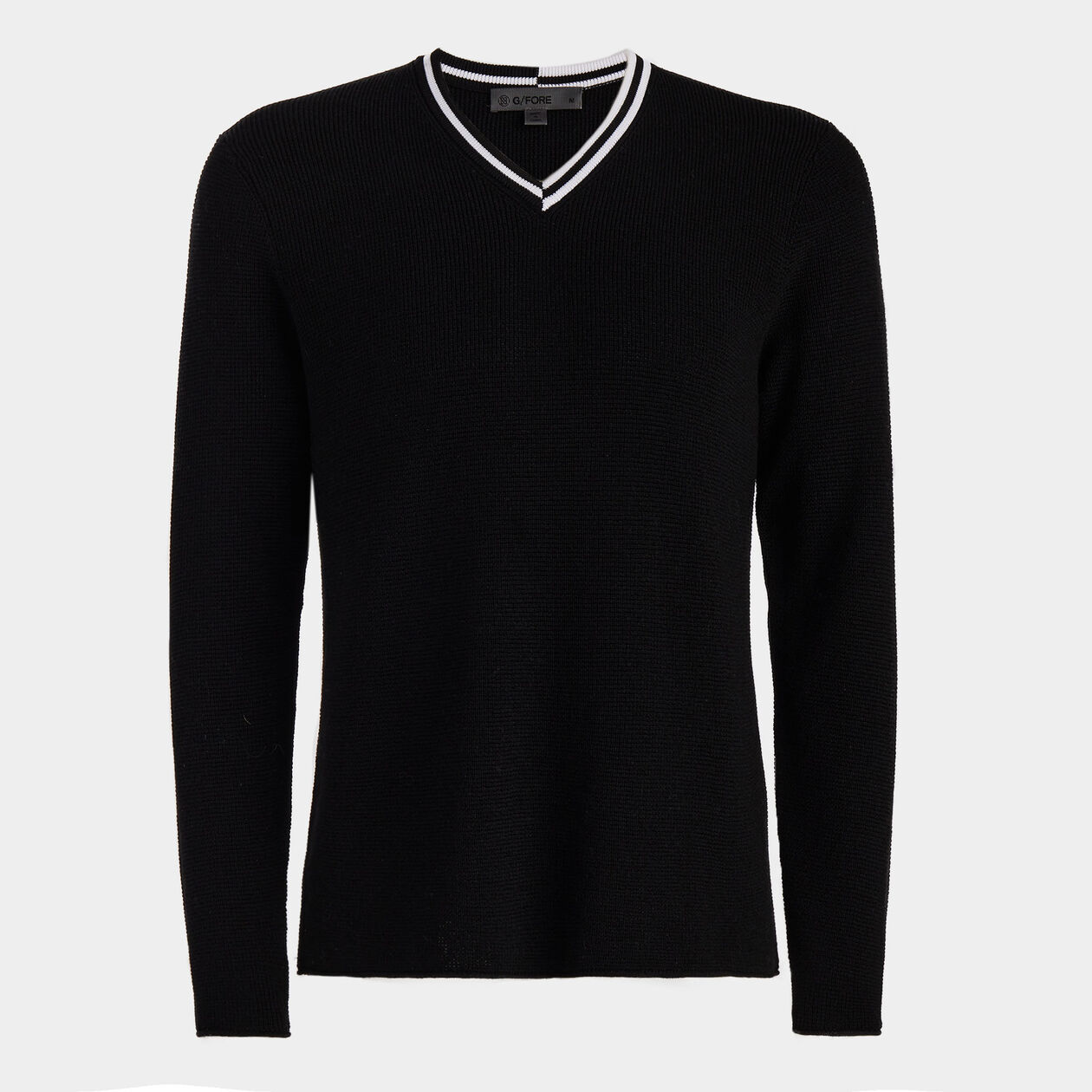 V neck waffle sweater discount