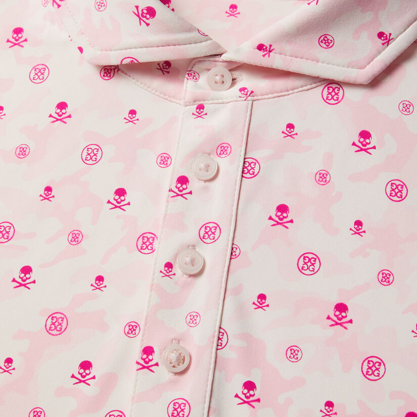 MAPPED ICON CAMO TECH JERSEY MODERN SPREAD COLLAR POLO image number 6