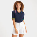 CONTRAST COLLAR RIB COTTON BLEND POLO image number 3