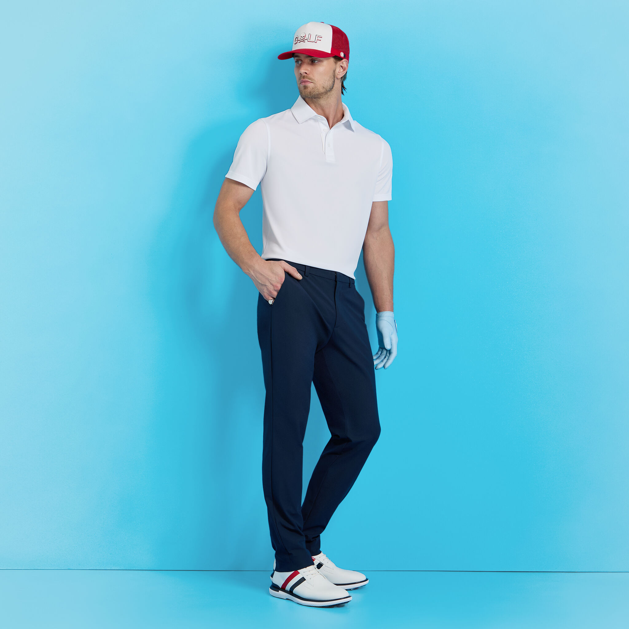 メンズウェア HYPE GOLF V NECK SHORT SLEEVE POLO WHITE V NECK SHORT SLEEVE POLO WHITE – HYPEGOLF ONLINE STORE