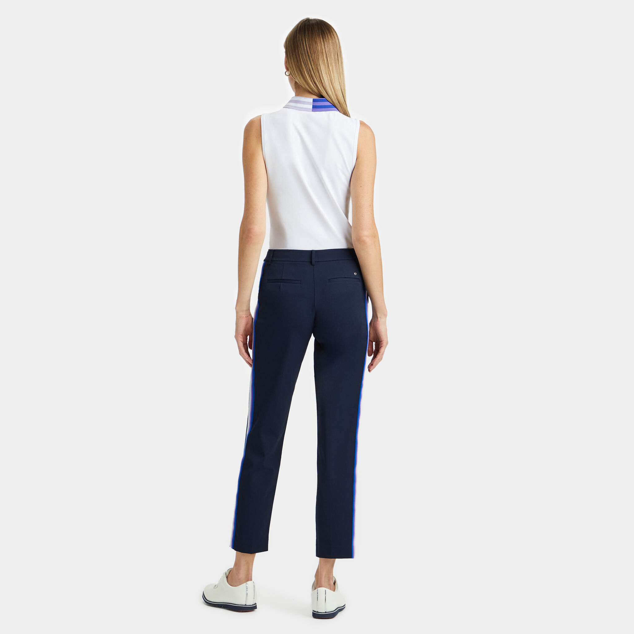 QUARTER ZIP TECH PIQUÉ SLEEVELESS POLO |WOMEN'S POLO SHIRTS | G/FORE