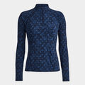 ICON CAMO SILKY TECH NYLON RUCHED QUARTER ZIP PULLOVER image number 1