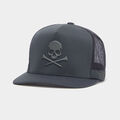 MONOCHROME SKULL & TEES INTERLOCK KNIT TALL TRUCKER HAT image number 1