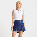 CONTRAST COLLAR SILKY TECH NYLON SLEEVELESS POLO image number 3
