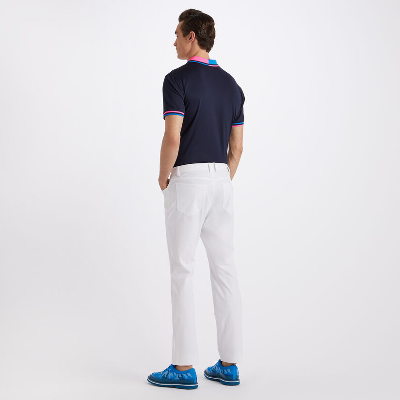 TWO TONE RIB COLLAR TECH JERSEY SLIM FIT POLO image number 5