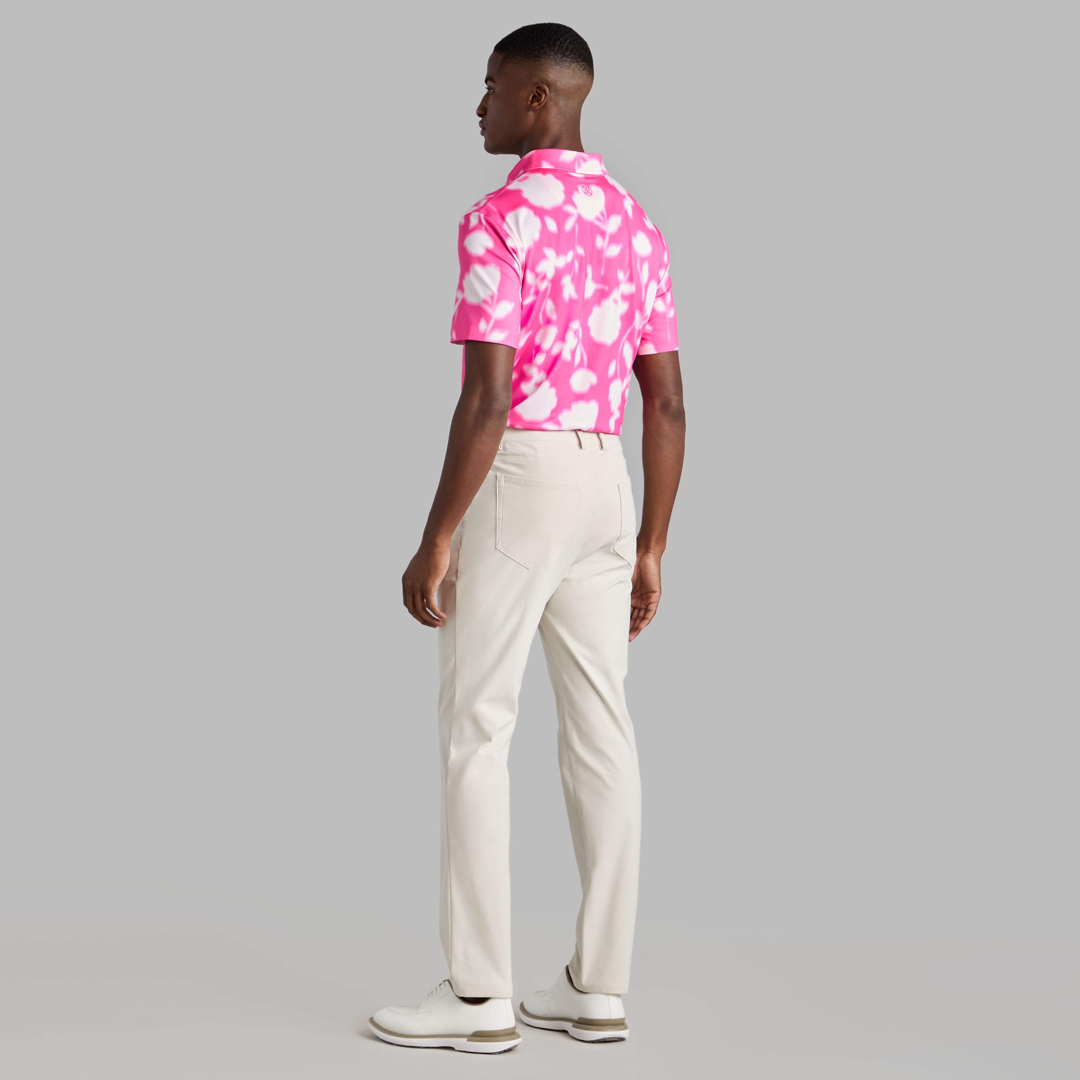 BLUR FLORAL TECH JERSEY POLO | MEN'S POLO SHIRTS | G/FORE