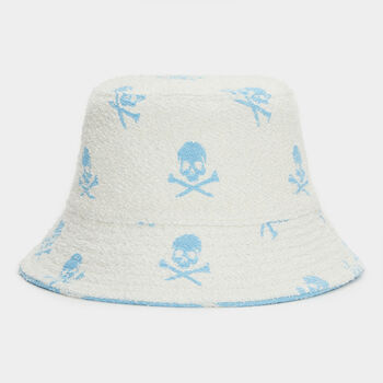 REVERSIBLE INTARSIA SKULL & TEES WOVEN BUCKET HAT