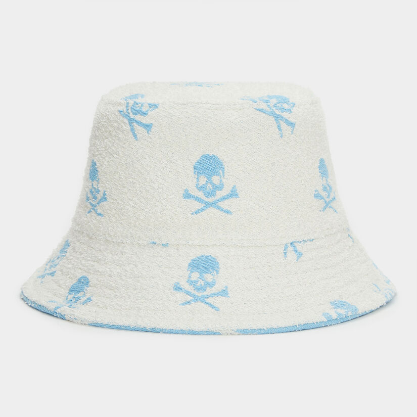 REVERSIBLE INTARSIA SKULL & TEES WOVEN BUCKET HAT image number 1