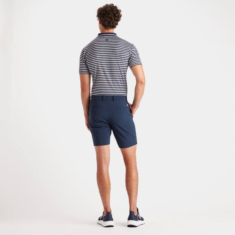PERFORATED STRIPE RIB COLLAR TECH JERSEY SLIM FIT POLO image number 5