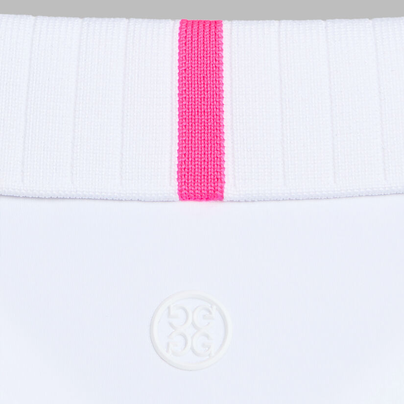 PLEATED COLLAR SILKY TECH NYLON SLEEVELESS POLO image number 6