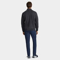 CONTRAST V NECK MERINO WOOL QUARTER ZIP SWEATER image number 4