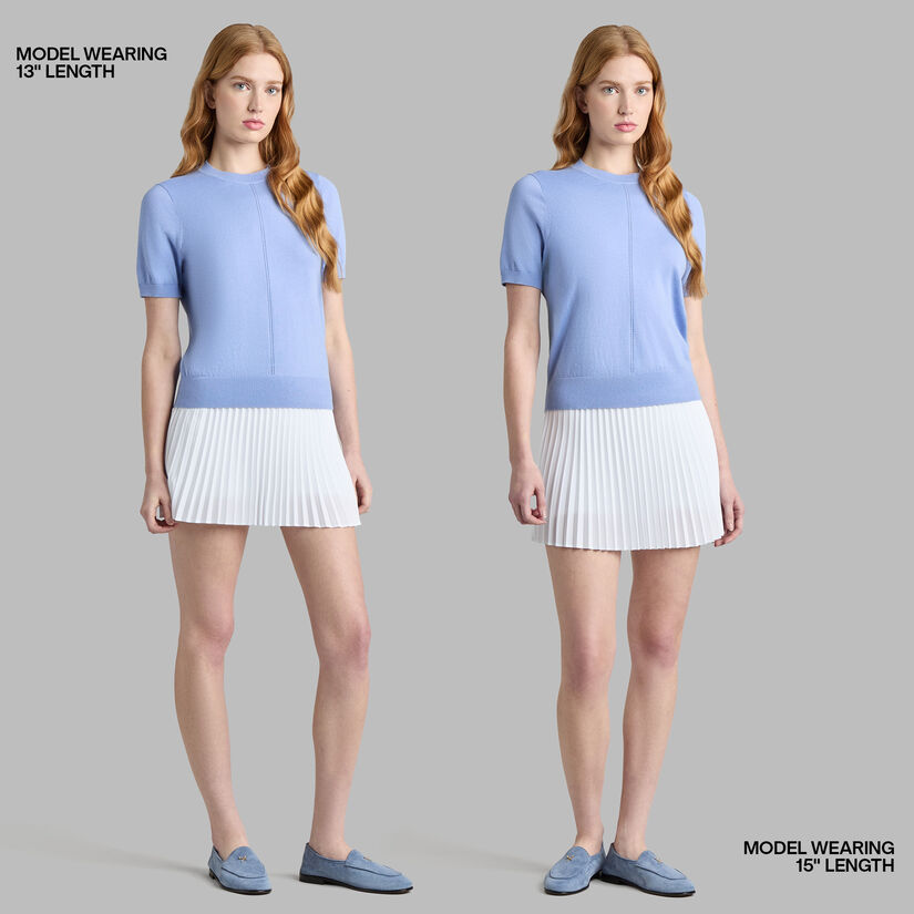 MICROPLEAT STRETCH WOVEN HIGHWAISTED SKORT image number 3