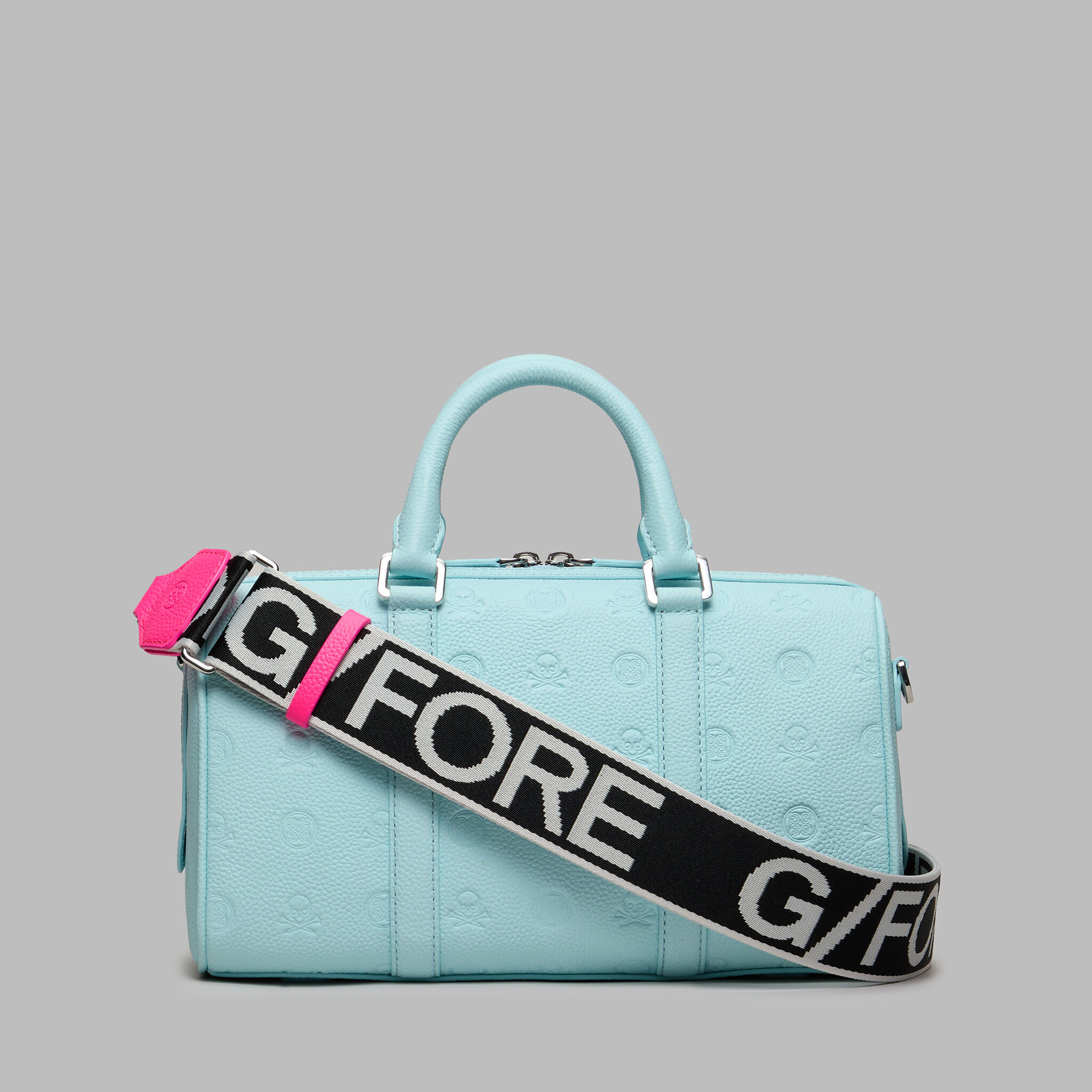 EMBOSSED SKULL & TEES LEATHER MINI DUFFEL CART BAG | WOMEN'S BAGS