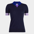 MERINO WOOL LAYERED SHORT SLEEVE SWEATER POLO image number 1