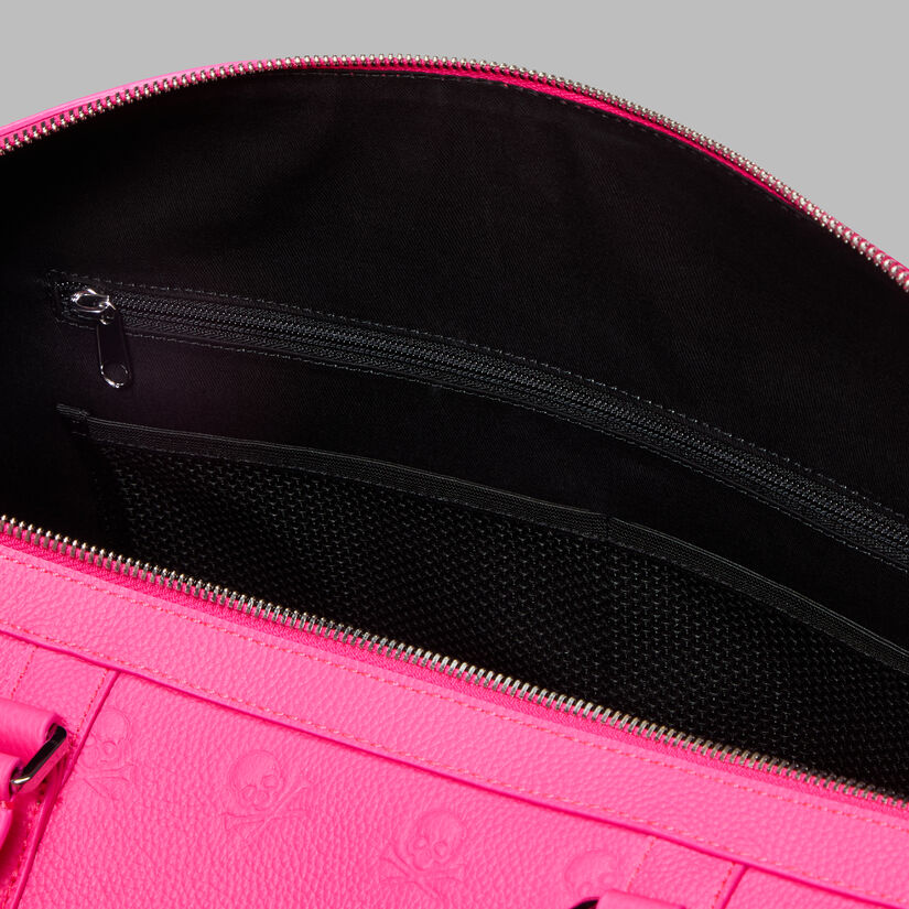 EMBOSSED SKULL & TEES LEATHER WEEKENDER image number 6