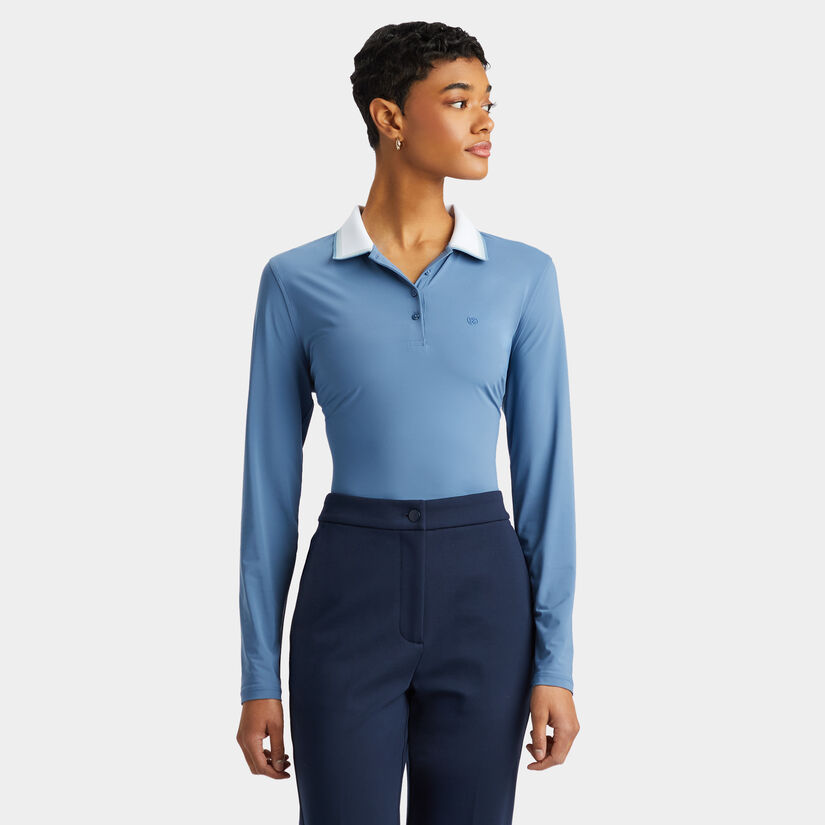 SILKY TECH NYLON LONG SLEEVE POLO image number 3