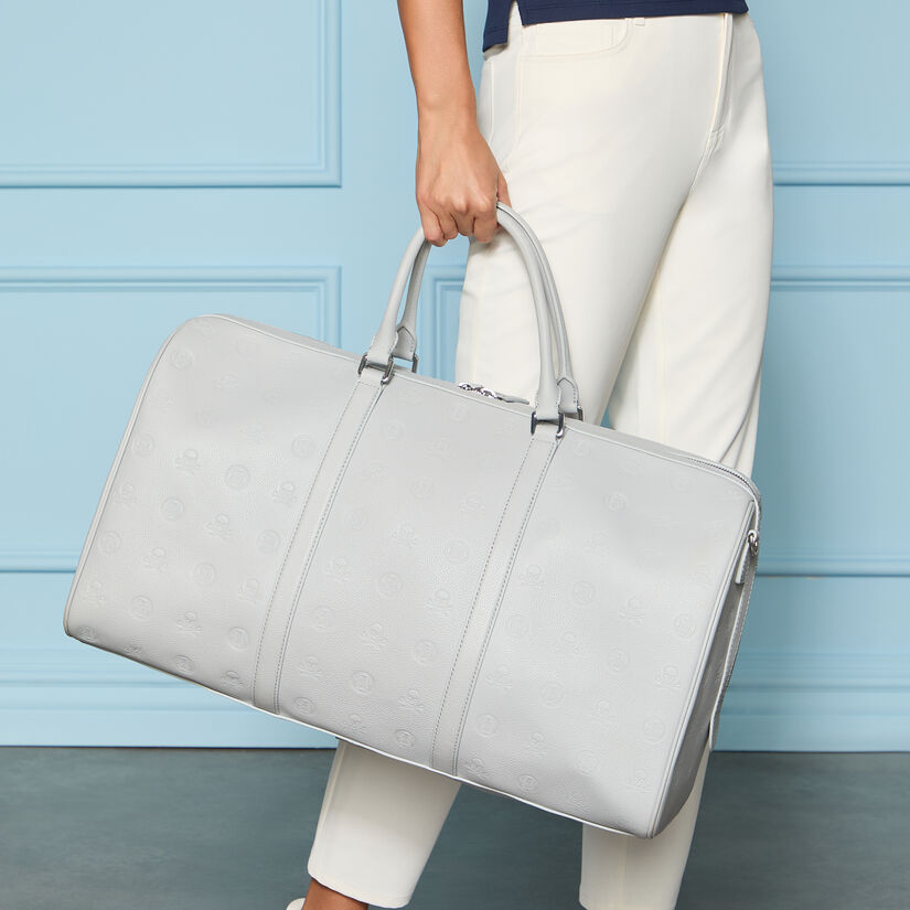 EMBOSSED SKULL & TEES LEATHER WEEKENDER image number 8