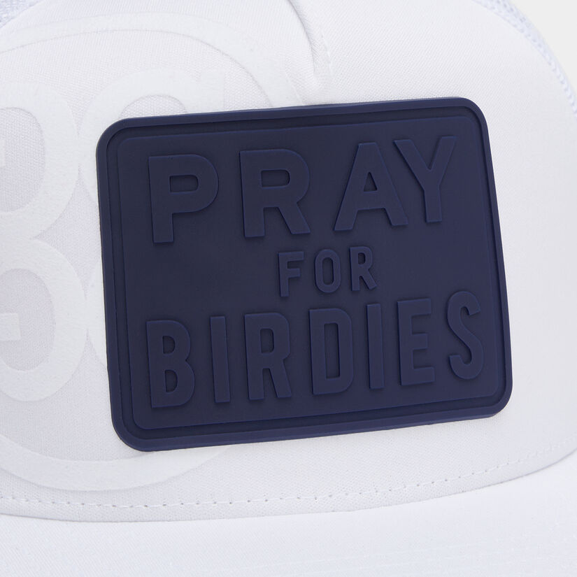PRAY FOR BIRDIES STRETCH TWILL SNAPBACK TRUCKER HAT image number 6