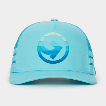 STRIPED QUARTER G INTERLOCK KNIT TRUCKER HAT