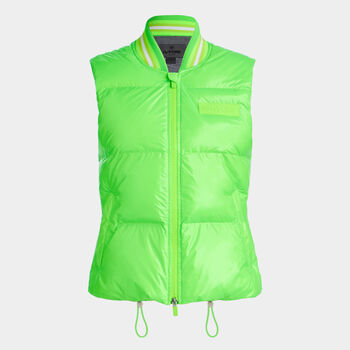 CIRCLE G'S COATED NYLON QUILTED PUFFER VEST