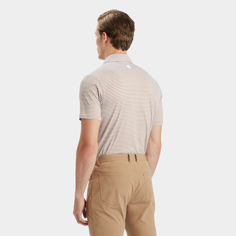 FEEDER STRIPE TECH PIQUÉ MODERN SPREAD COLLAR POLO image number 5