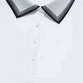 TUX RIB PLEATED COLLAR SILKY TECH NYLON SLEEVELESS POLO image number 6