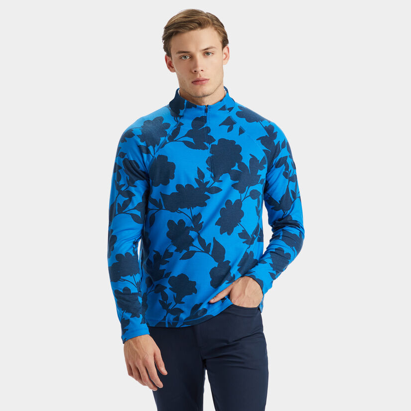 TONAL FLORAL LUXE QUARTER ZIP MID LAYER image number 3
