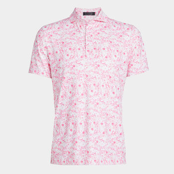 BOTANIC GARDEN TECH JERSEY MODERN SPREAD COLLAR POLO